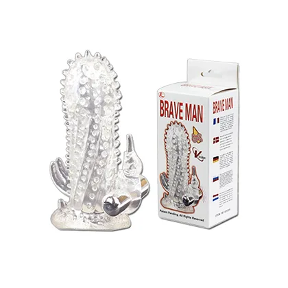 SHEATH RABBIT EXTENDER PENIS WITH DOTS BRAVE MAN PES-020