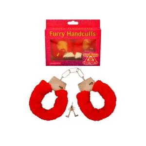FETISH FANTASY BEGINNER'S FURRY CUFFS IN RED BDSM-004